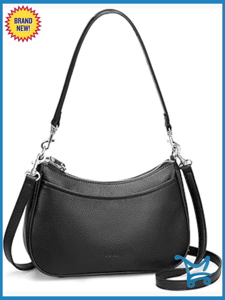 Genuine Leather Hobo Crossbody Bag With Anti-Theft Rfid Protection